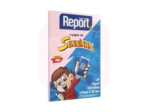 Papel Sulfite A4 Rosa 75g 100 Fls - Report