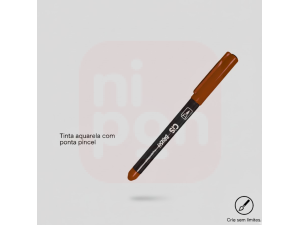 Caneta Marcador Brush Aquarelável CIS - Marrom terra