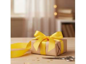 Fita de Cetim 10mm Amarela